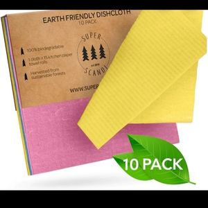 10-pack Swedish Dishcloths Eco Friendly Reusable - Assorted Colours
